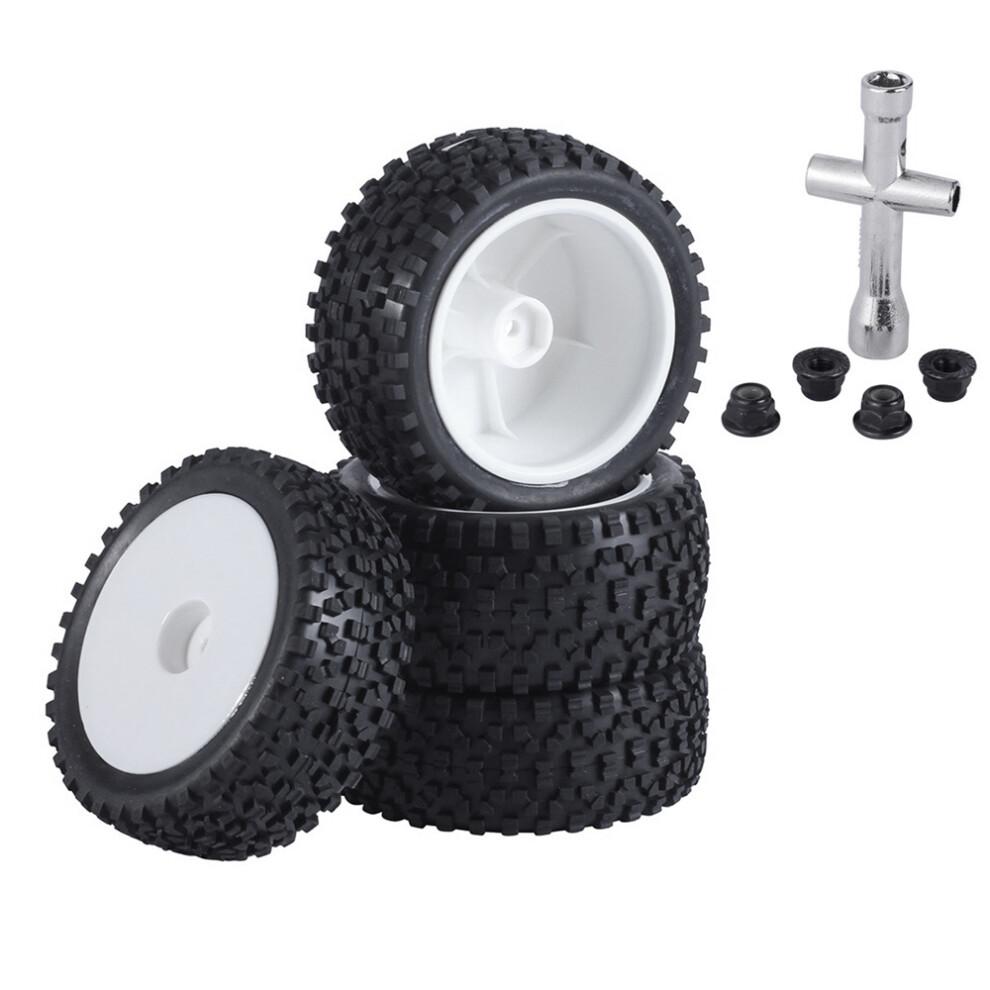 4Pcs 85Mm Tires Wheel Tyre For 144001 124019 104001 Rc Car Upgrade Parts 1/10 1/12 1/14 Scale Off Road Buggy,1 4713334290097