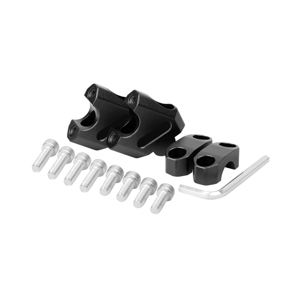 Motorcycle 22Mm Handle Riser Bar Kit Height Increasing Base Height Increase And Backward Shift For 22Mm Handle Black 6032764765721