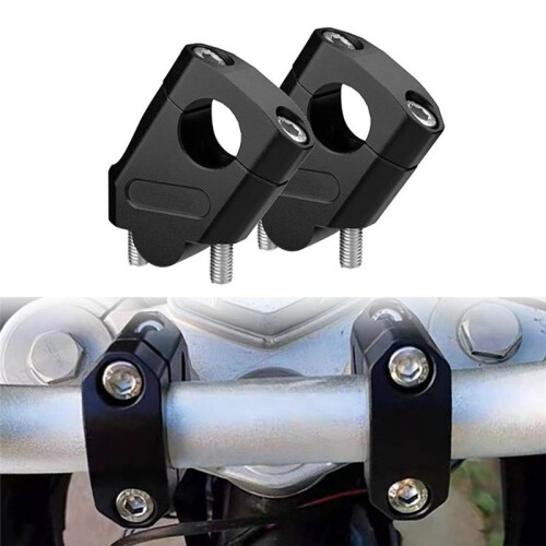 Motorcycle 22mm Handle Riser Bar Kit Height Increasing Base Height Increase and Backward Shift for 22mm Handle Black 2