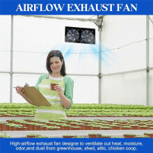 Solar Exhaust Fans & Powered Fan with 15W Panel 2Pack High-Speed Brushless Fans,Solar Ventilation Fan for Greenhouses