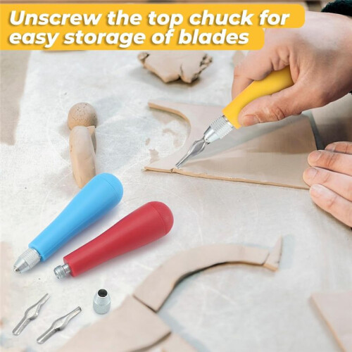 12 Pack Linoleum Cutter Handles,  Linocut Tools Linoleum Blocks Handles for Printmaking Carving Tools 1