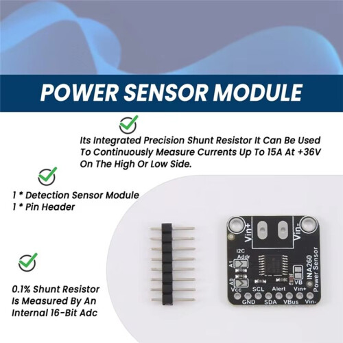 INA260 Detection Sensor Module High/Low Side Voltage Current Power Sensor Module 2
