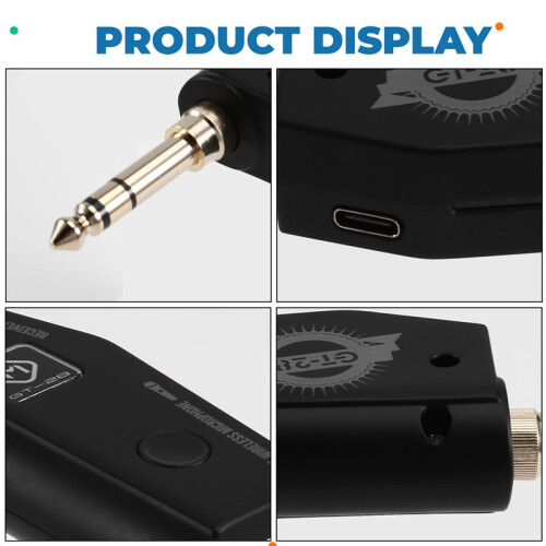 Portable Wireless Microphone Receiver Soundhole Pickup Dynamic 6.5 to 3.5 Thread Adapter GT28 2