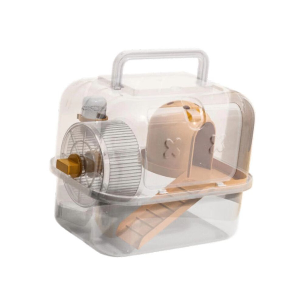 Tauoh Portable Hamster Carrier Cage,Breathable Small Animal Handbag,Outdoor Pet Cage Carrier Case For Hamster Squirrel,D