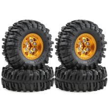 4-Teiliges 1,0-Zoll-Metall-Beadlock-Radreifenset für 1/18 1/24 RC Crawler Car SCX24 FMS24 TRX4M-W185 Upgrade-Teilezubehör