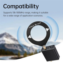 Transimpedansförstärkare Donut-Antenn Inbyggt 600 Mah Batteri 10kHz-180MHz Loopantenn för Radio Walkie-Talkie