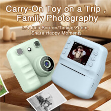 1080P HD Instant Print Camera Digital Video Camera Children Digital Toddler Camera Gifts for 3-12 Year Old Girls Boys,A