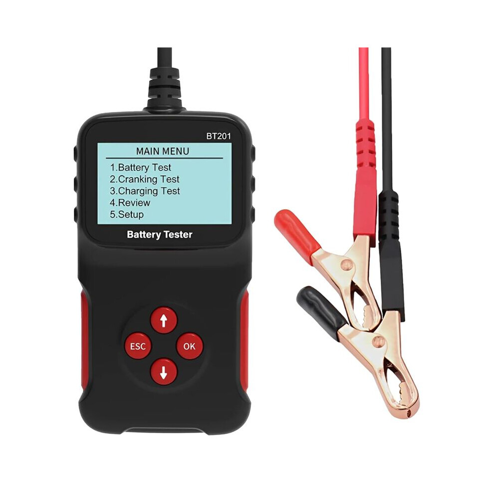 Car Battery Tester 12V Digital Automative Batteries & Alternator Diagnostic Tool Load Tester For Car, Truck, Motorcycle 4711117649186