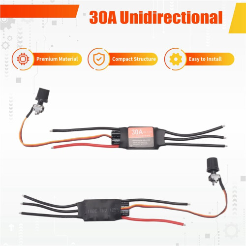 2-6S 30A ESC Unidirectional Self Starting Brushless Electric Regulation Speed Controller for DIY Fan 1
