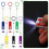 12Set Beadable Keychain 12pcs Beadable Keychains Bars with 12Pcs  LED Light, Key Chain Accessories Bulk, for Gift 3