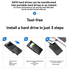 Z50 Tool-Free 3.5in Portable Hard Drive Enclosure USB 3.0 Interface Supports to 22TB Desktop HDD/SSD Storage EU