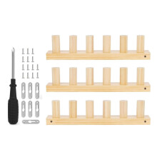 Wooden Loom Kit for Blankets, 39 Inch DIY Handmade Extra Jumbo Chunky Yarn Crochet Knitting Tool Making Blanket