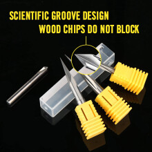 CNC-FräSer-Set 1/4 und 1/8 Schaft, Gravur HolzschnitzfräSer 6 mm und 4 Mm, V-Nut, Profil-Bit, Wolframstahl - 4 StüCk