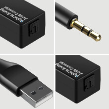 192KHz Digital to Analog Audio Converter ,DAC Digital Optical Toslink to Analog 3.5mm Jack Audio Cable Adapter