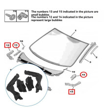 4pcs/Set Front Hood Foam Buffer Cotton for T93 308S 408 2014-2020 9808244980 9808245080 9677265180 9677265580