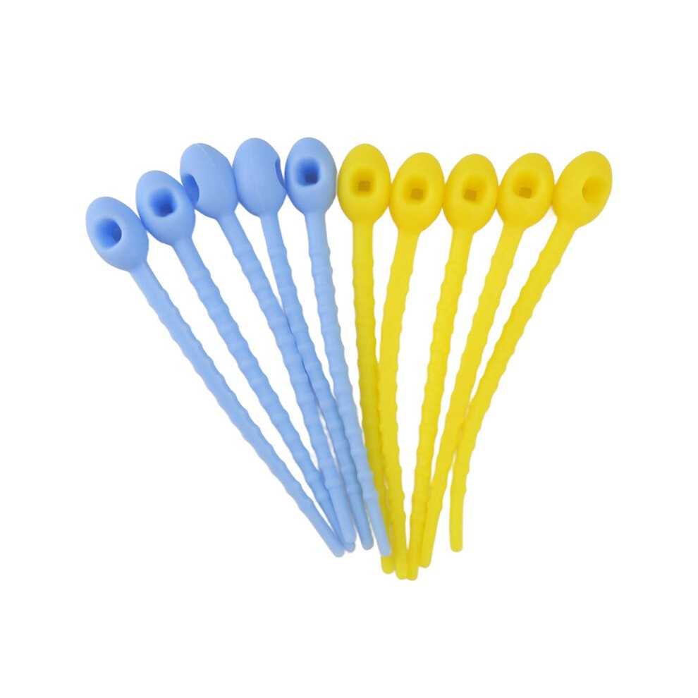 10Pcs Food Grade Silicone Bag Ties Cable Management Zip Tie Twist All-Purpose Multi-Use Bag Clip Bread Tie Food Saver 4711201457888