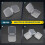 40 Pack Pack Clear Plastic Beads Storage Containers Box with Hinged Lid for Small Items, Diamond, Beads (2.2X2.2X0.79In) 5