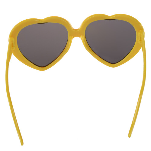 Moda Divertida Verano Forma de Corazon de Amor Gafas de  Amarillo 2