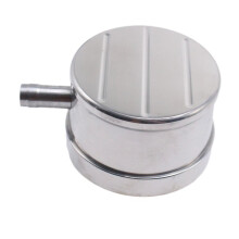 Car Breathing Valve Cover Cap for Chevy Polished Aluminum Push-in Breather W/PVC Tube - Milled W/ 1Inch Neck