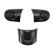 Car Multifunction Carbon Fiber Steering Wheel Button Trim Cap for Cooper R55 R56 R57 R58 R59 R60 R61