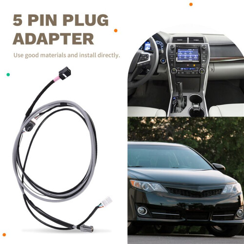 USB AUX Interface  5 Pin Plug Adapter Harness Cable Kit for   Camry Reiz RAV4 Prius Verso Highlander 2