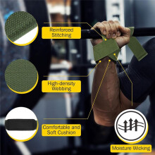 Lifting Straps Wrist Wraps Weightlifting Training Heavy Duty Gym Support for Boost Grip Wrist Stability