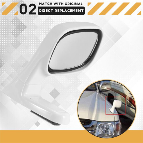 2 PeçAs Capô Universal Espelho Retrovisor Externo AutomáTico Refletor AjustáVel SUV CaminhãO Branco 2