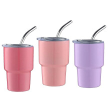 3Pack Tumbler Shot Glass with Straw & Lid, Tumbler Cups, Double Wall Tumbler Shot Glasses, 2Oz(A)