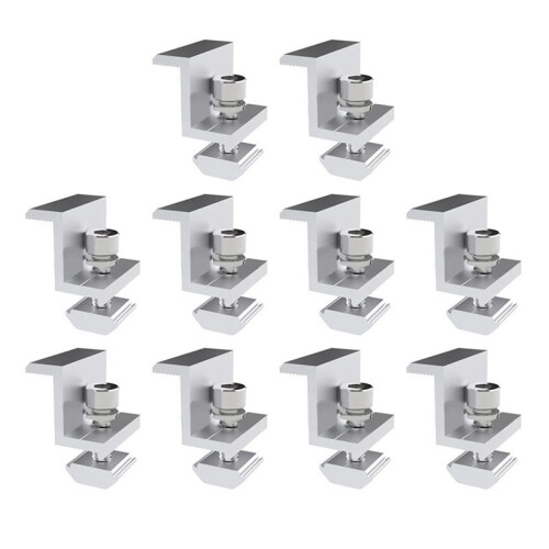 Solar Panel Adjustable Bracket Clamp PV Bracket Mounting Clip Solar End Clamp 30mm for Fixing Solar Panel 1