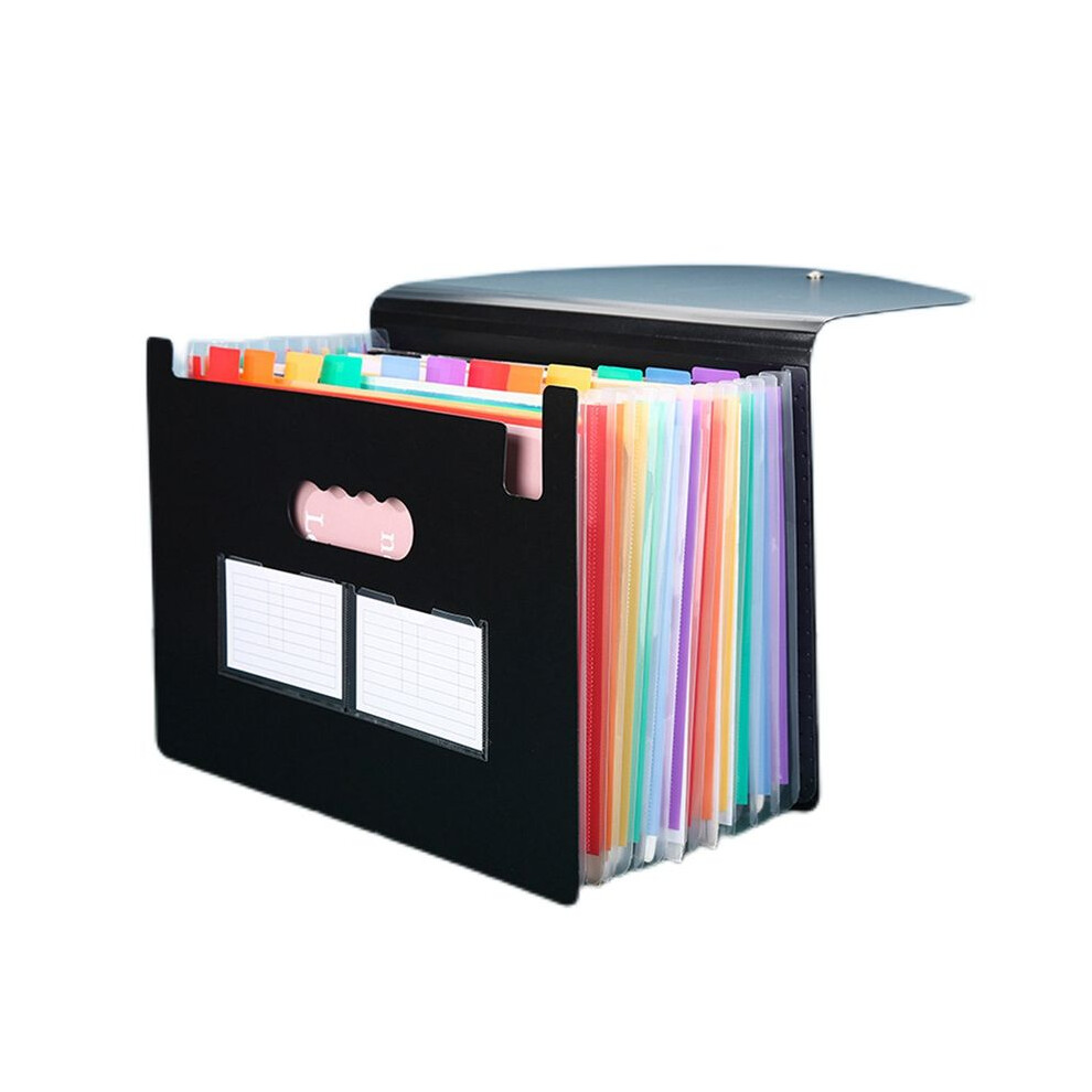 Semoic 13 Pockets Expanding File Folder A4 Expandable File Organizer Standing Accordions Folder