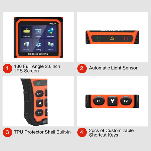 OBD2 Engine Code Reader Scanner Automotive Diagnostic Scanner Battery Life Check and Evaluation Car Diagnostic Tool 2