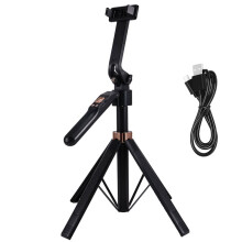 Telescopic Portable Tripod Stable Base Selfie Stick Adjustable Height 360 Rotation Live Streaming Stand Selfie Stick