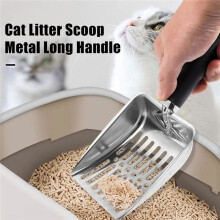 Cat Sand Cleaning for Dog Cat Clean Feces Supplies Cat Litter Shovel Pet Cleanning Tool Pet Products Metal Long Handle