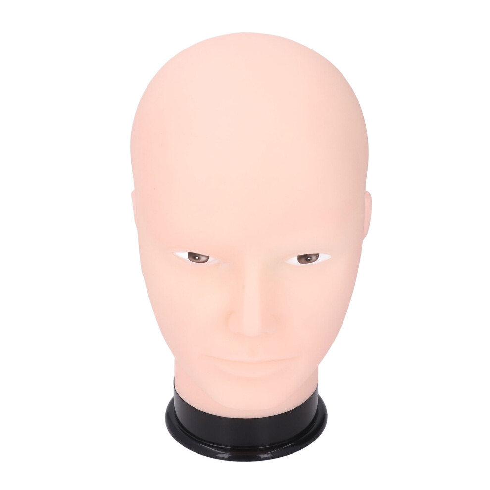 PVC Male Mannequin Head for Wig & Hat Display Salon Beauty School No Makeup