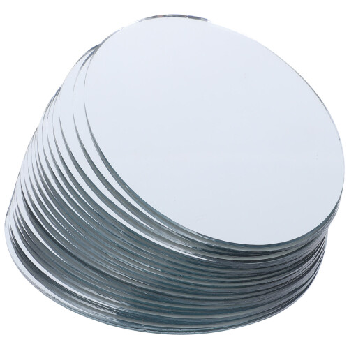 100Pcs Oval DIY Mirror Tiles Transparent for Makeup and Craft Projects