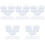 100Pcs Oval DIY Mirror Tiles Transparent for Makeup and Craft Projects 5