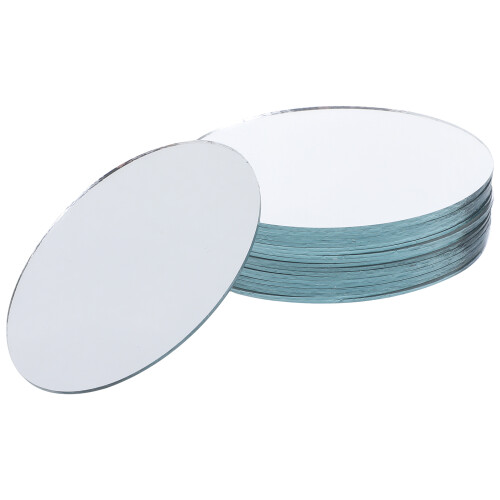 100Pcs Oval DIY Mirror Tiles Transparent for Makeup and Craft Projects 2