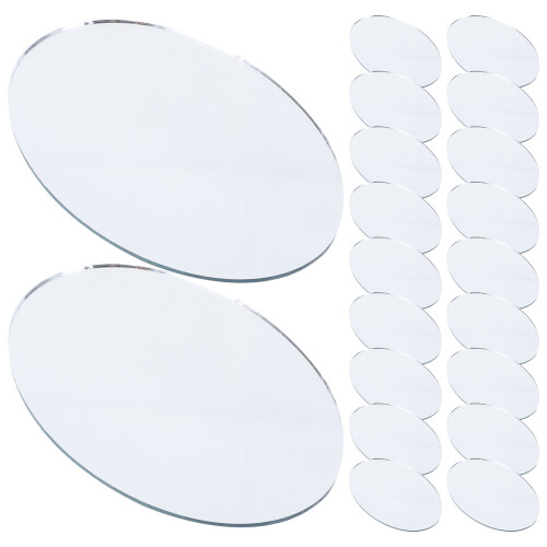 100Pcs Oval DIY Mirror Tiles Transparent for Makeup and Craft Projects 1