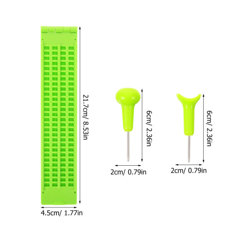 2Sets Plastic Braille Oefenbord Voor Blinden En Beginners 1