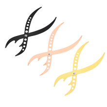 Righello per sopracciglia riutilizzabile per simmetria, 14,5 cm, oro, oro rosa, nero