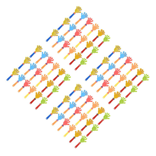 96Pcs Colorful Plastic Hand Clappers Noise Makers for Sporting Events 2