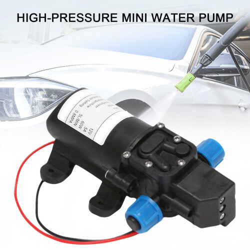 Black  12V 60W high-pressure  membrane water pump automatic shutdown 5L / min 1