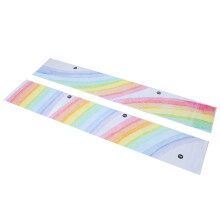 Grandi Adesivi Murali Arcobaleno Acquerello per la Camera Dei Bambini Nursery Home Decor Colorato Arcobaleno Murale Tessuto Autoadesivo