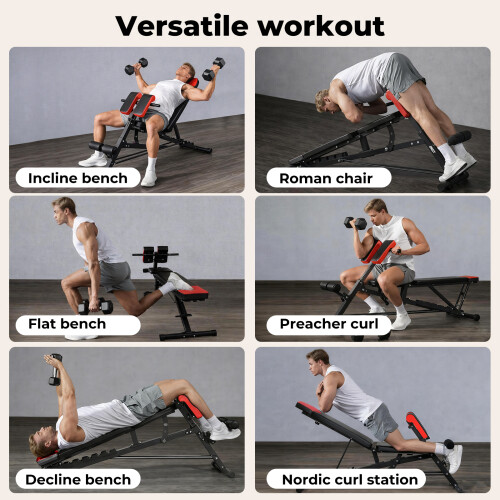 Centra Weight Bench Adjustable Foldable Strength Training Full Body Workout Gym 1