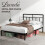 Levede Double HD Metal Platform Bed Black 1