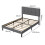 Levede King Upholstered Linen Tufted Bed Frame 8