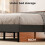 Levede King Upholstered Linen Tufted Bed Frame 2