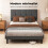 Levede King Upholstered Linen Tufted Bed Frame 5