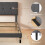 Levede King Upholstered Linen Tufted Bed Frame 6