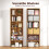 (Walnut) Levede 6-Tier Industrial Adjustable Bookshelf 3